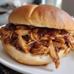 Slow Cooker BBQ Chicken Sandwich
