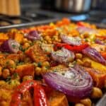Smoky Sweet Potato & Chickpea Sheet Pan – Easy Plant-Based Dinner!