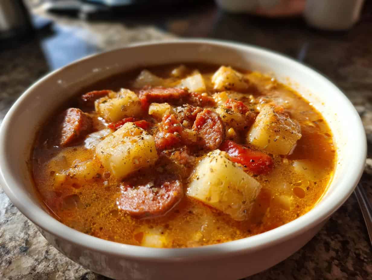 Devastatingly Delicious Spanish Potato Soup with Chorizo