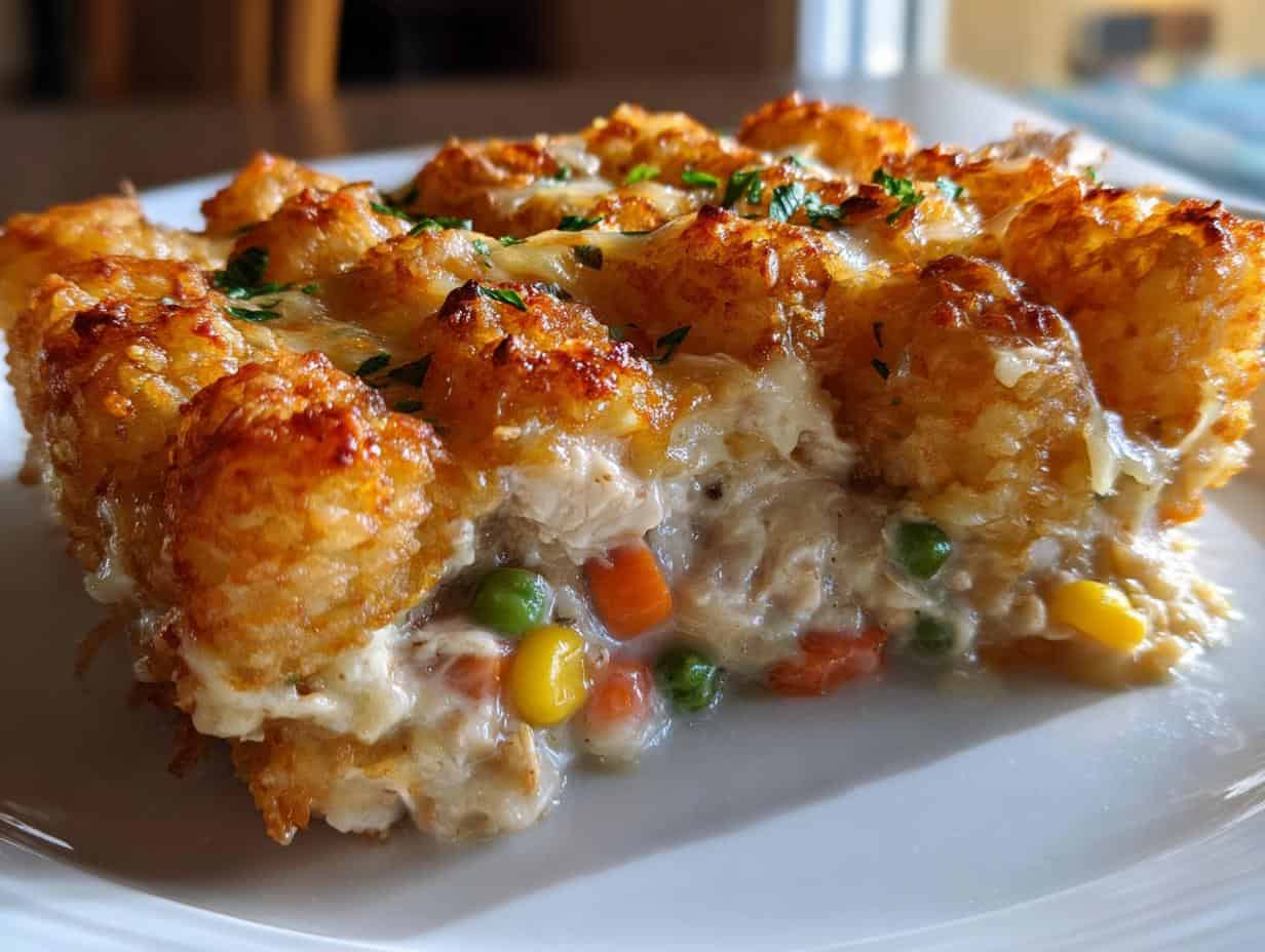 Easy Tater Tot Chicken Casserole: Shockingly Tasty
