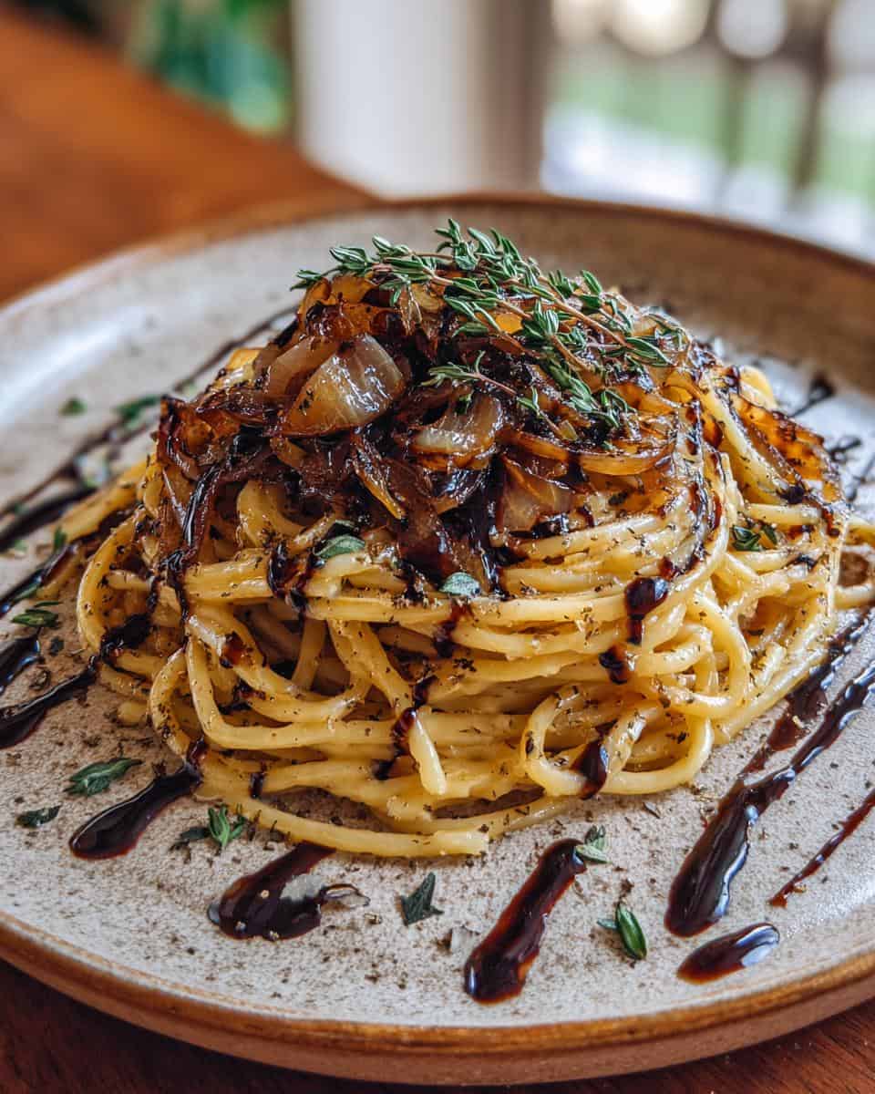 Vegan Caramelized Onion Pasta - detail 1