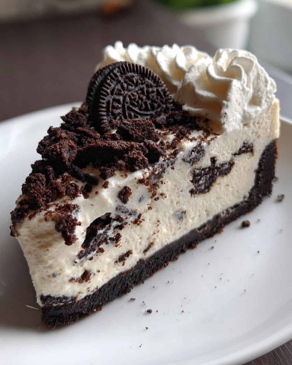 no-bake Oreo cheesecake - detail 2
