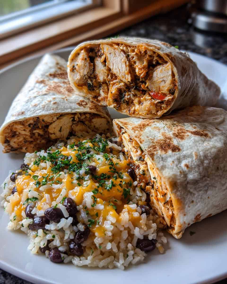 slow cooker chicken burritos - detail 1