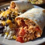 slow cooker chicken burritos