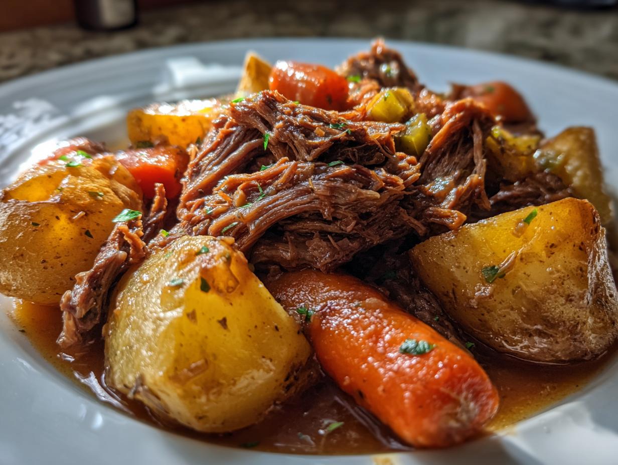 Disgustingly Easy Slow Cooker Pot Roast Recipe