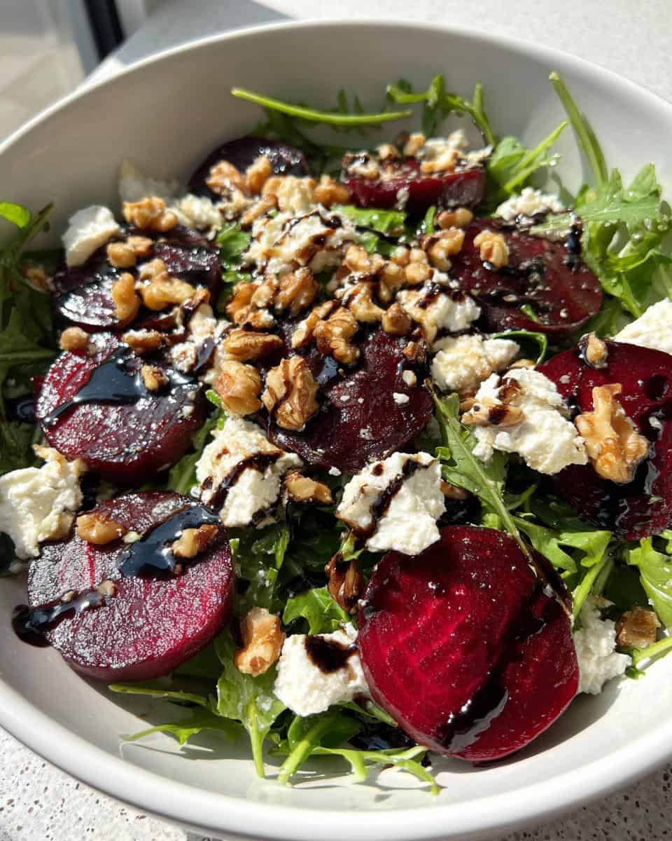 Beet Salad with Arugula and Balsamic Vinaigrette - detail 1