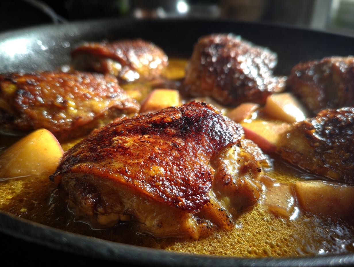 Braised Apple Cider Chicken Thighs Recipe: Shockingly Easy