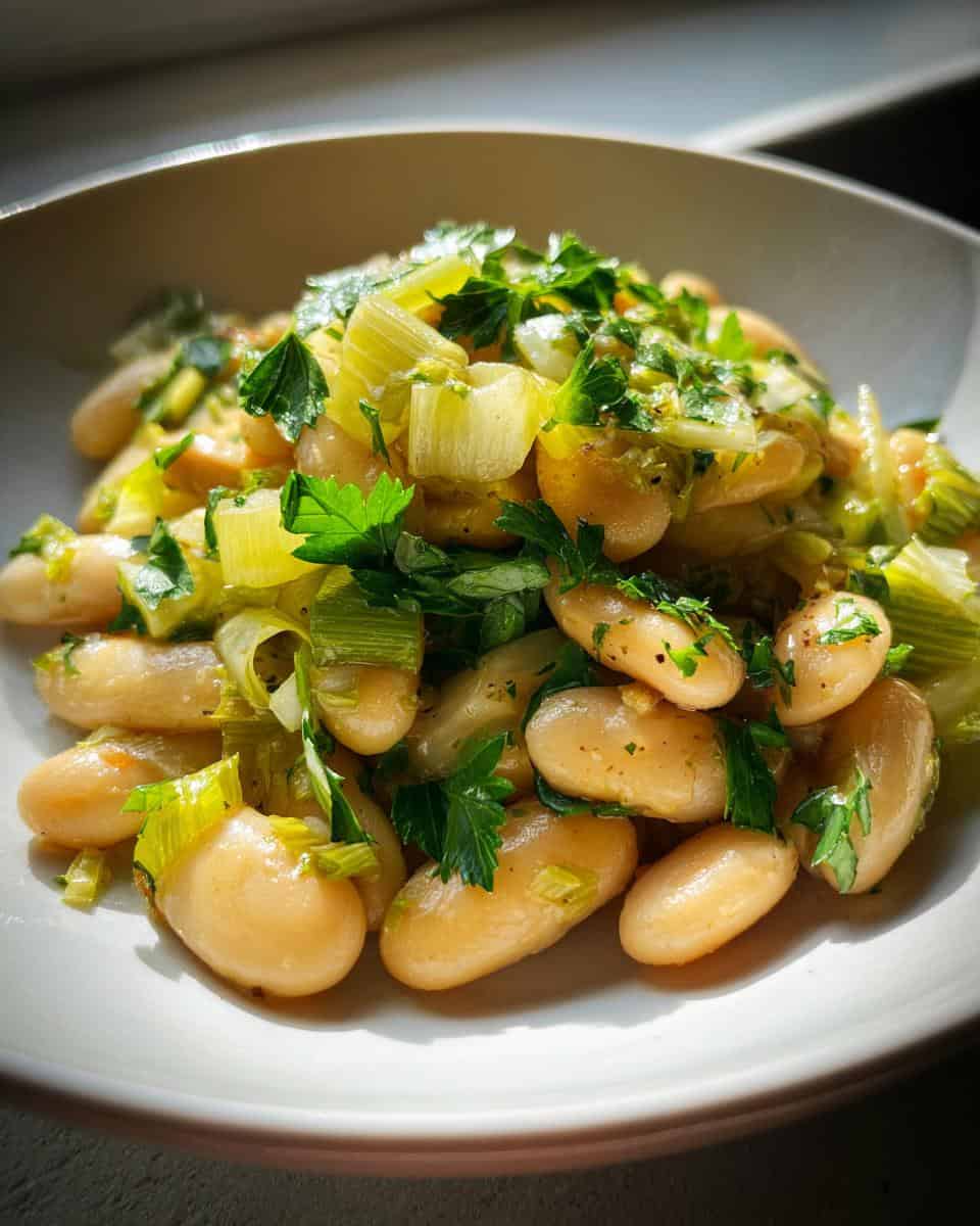 Butter Beans with Leeks - detail 3