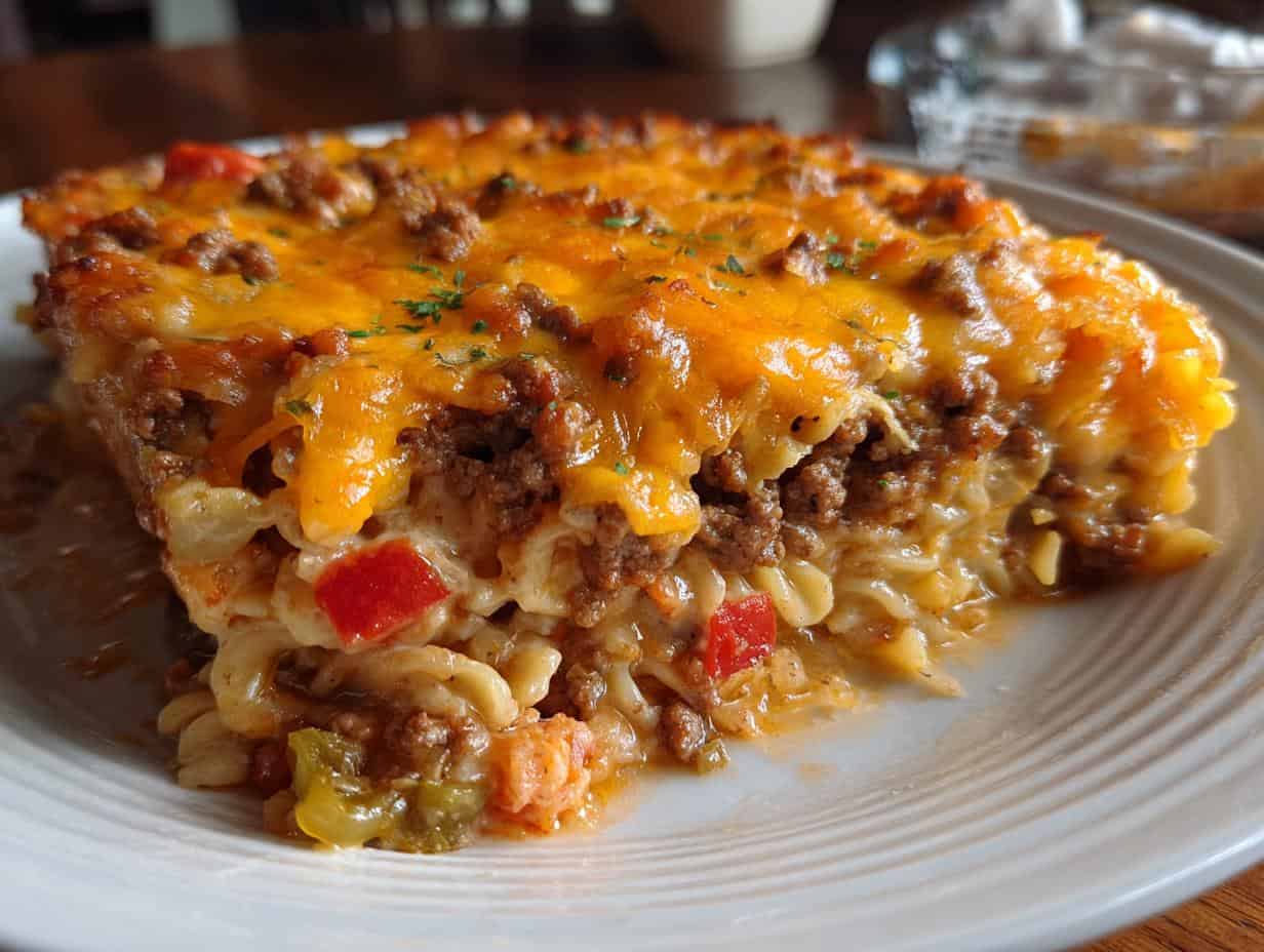 Easy Cheesy Hamburger Casserole Bake: Try it