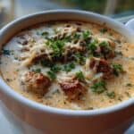 Comforting Creamy Parmesan & Sausage Soup