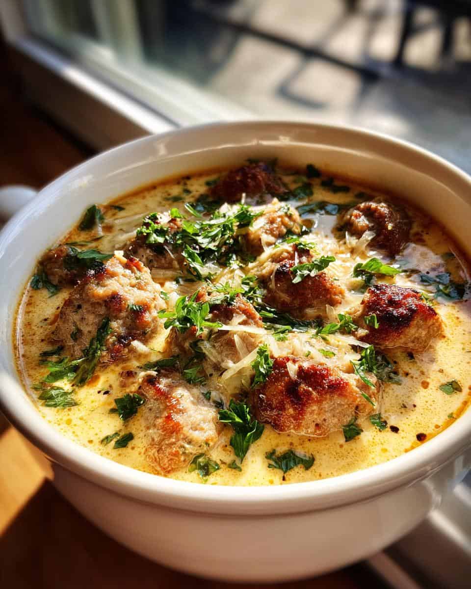 Comforting Creamy Parmesan & Sausage Soup - detail 3