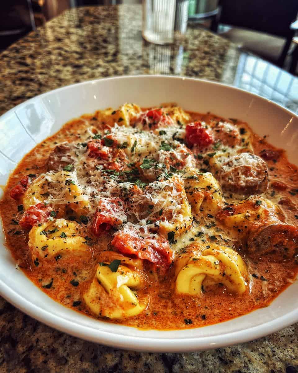 Crockpot Cheese Tortellini and Sausage - detail 1