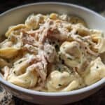 Crockpot Chicken Alfredo Tortellini