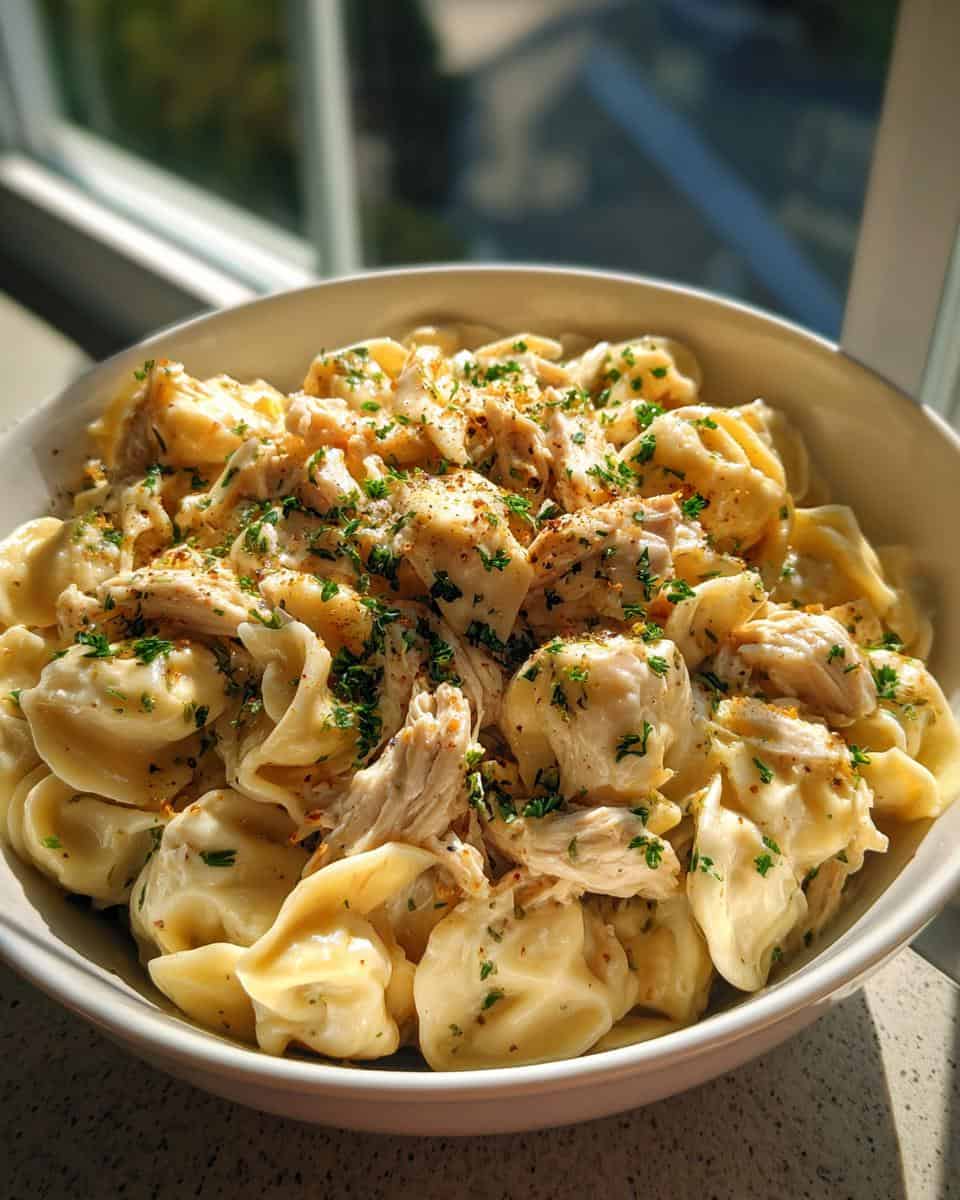 Crockpot Chicken Alfredo Tortellini - detail 3