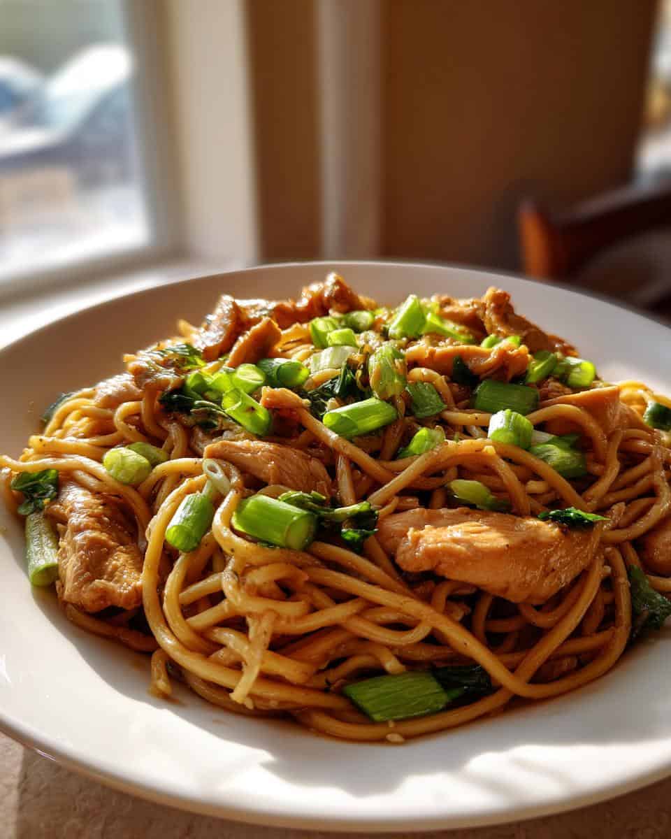 Easy Garlic Chicken Lo Mein - detail 2