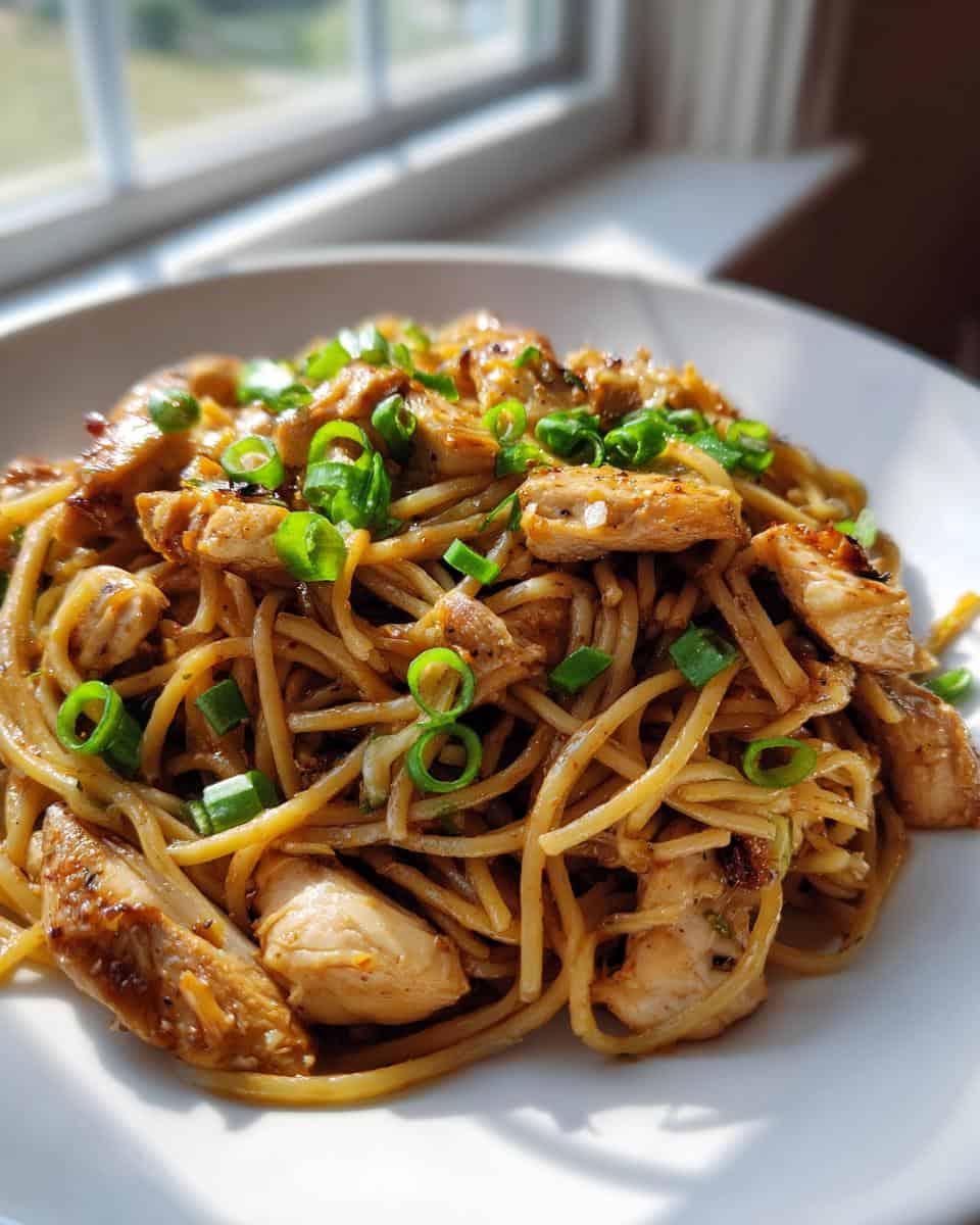 Easy Garlic Chicken Lo Mein - detail 3