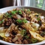 Easy Ground Beef & Cabbage Skillet