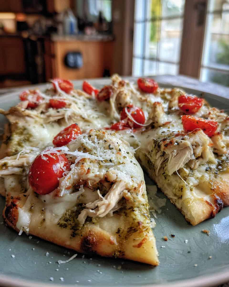 Easy Pesto Chicken Flatbread - detail 3