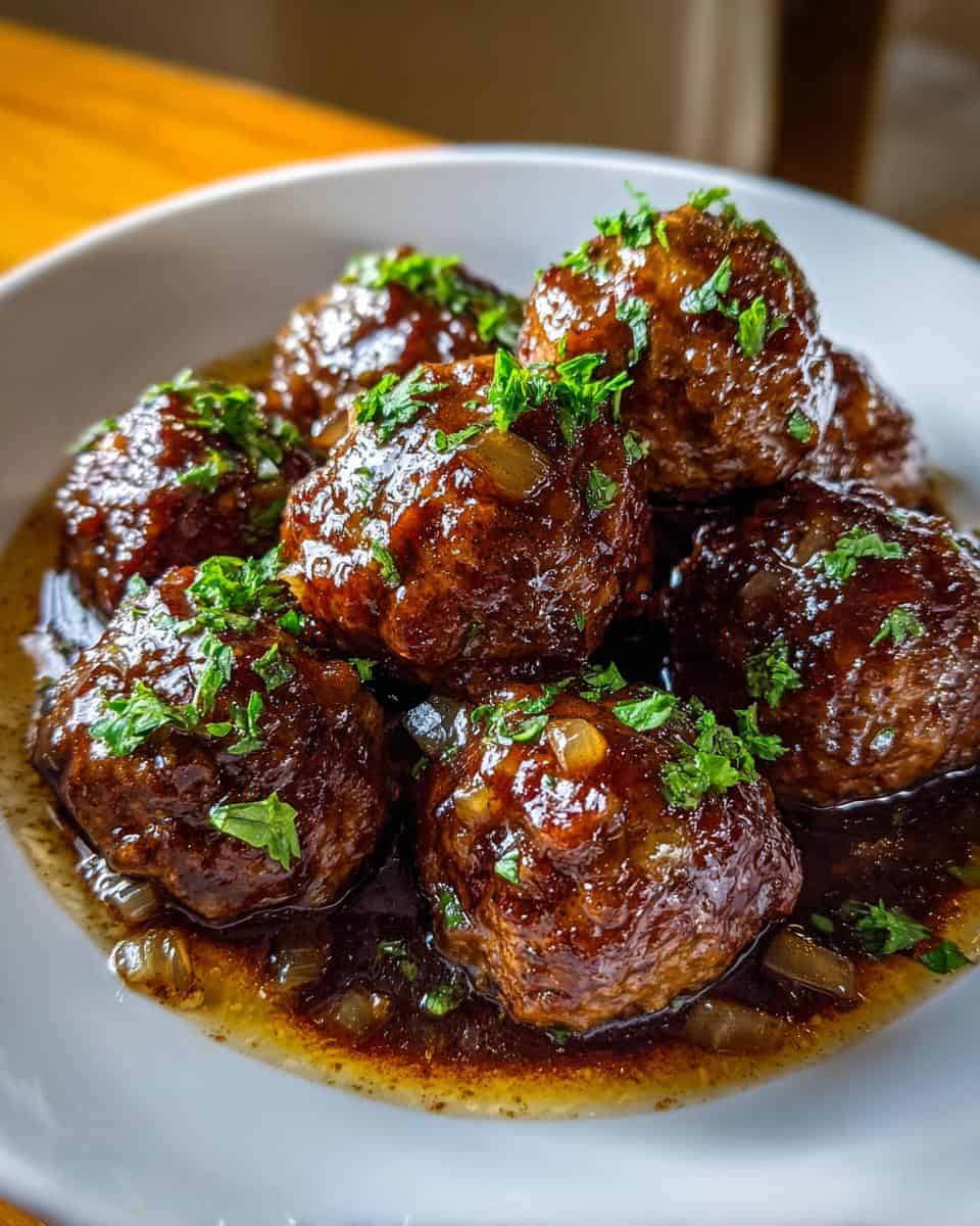 Easy Slow Cooker Salisbury Steak Meatballs - detail 2