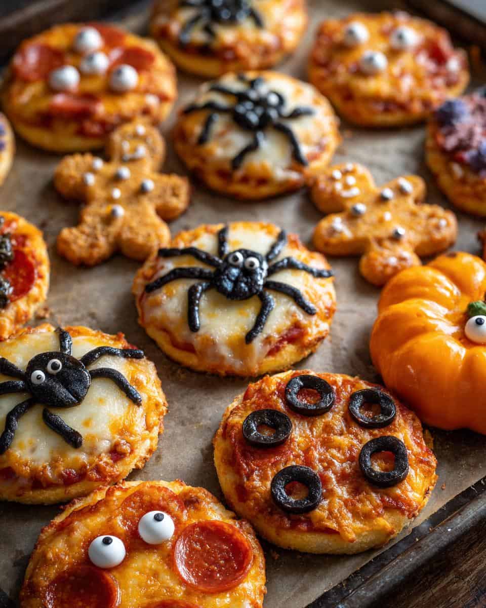Halloween Pizza Bites & Pumpkin Appetizers - detail 3
