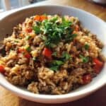 Healthy Dirty Rice with Ground Beef