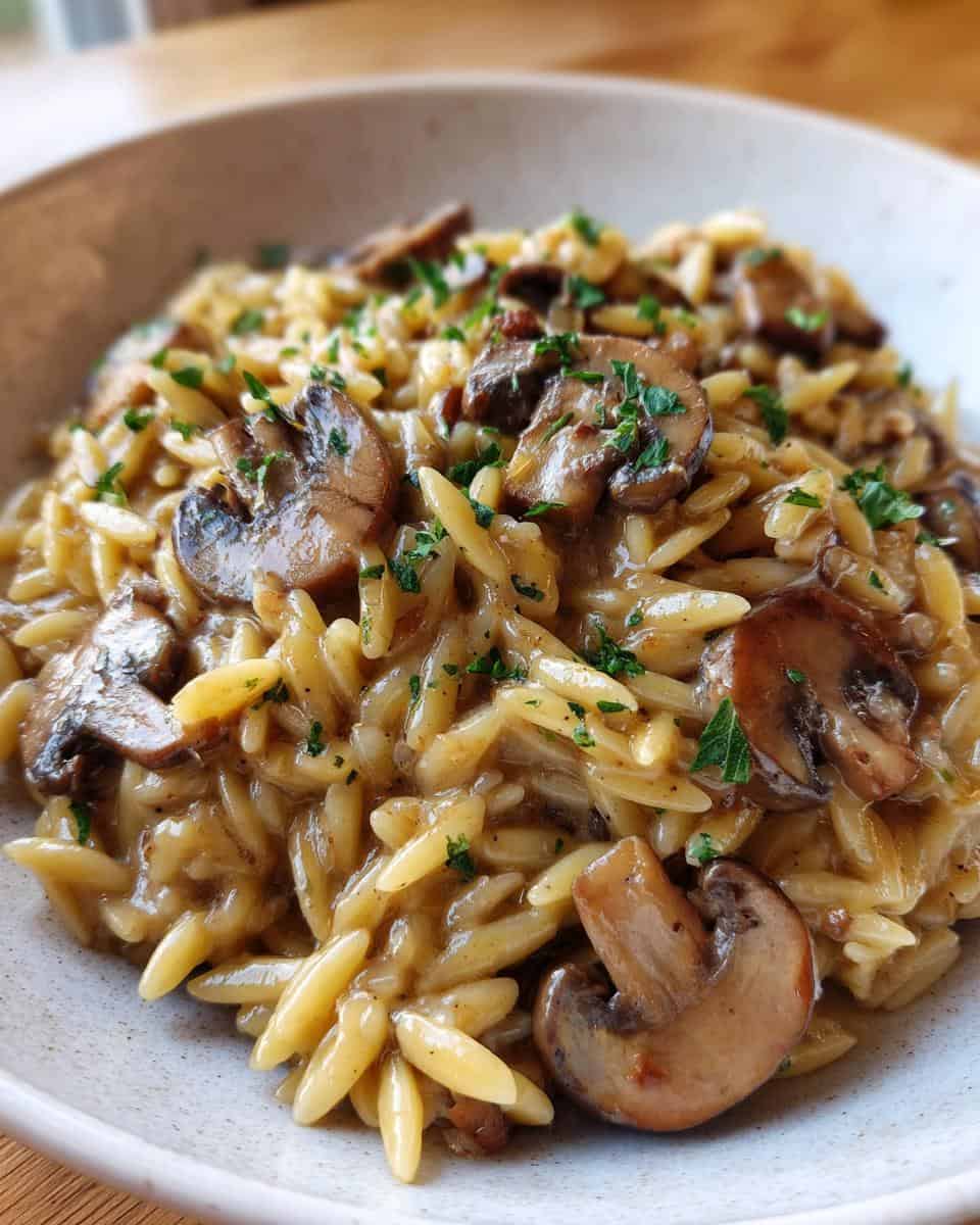 One-Pot Creamy Mushroom Orzo - detail 1