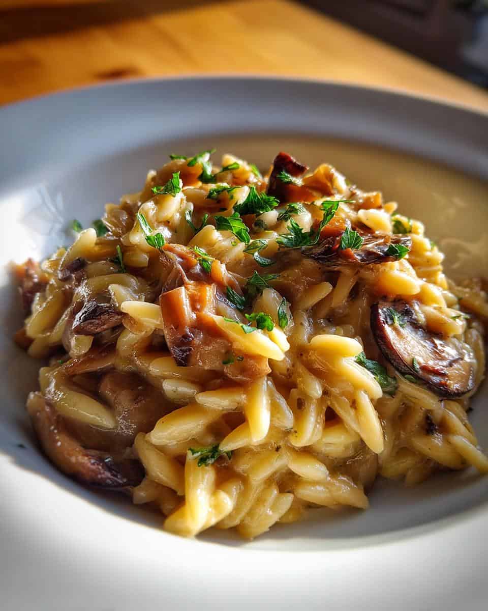 One-Pot Creamy Mushroom Orzo - detail 2