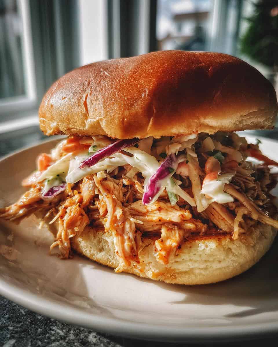 Slow Cooker Hot Honey Chicken Sandwiches - detail 2