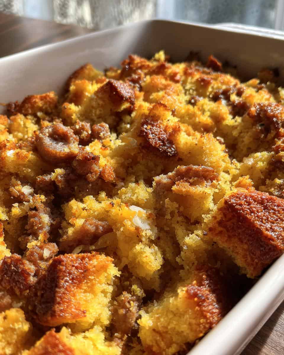 Southern Cornbread Dressing - detail 1