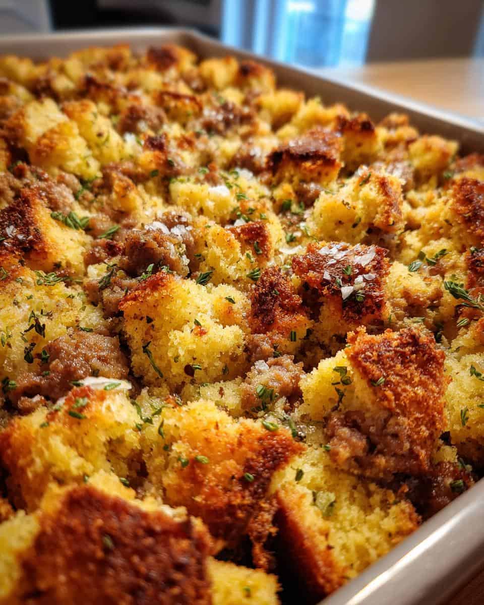 Southern Cornbread Dressing - detail 2