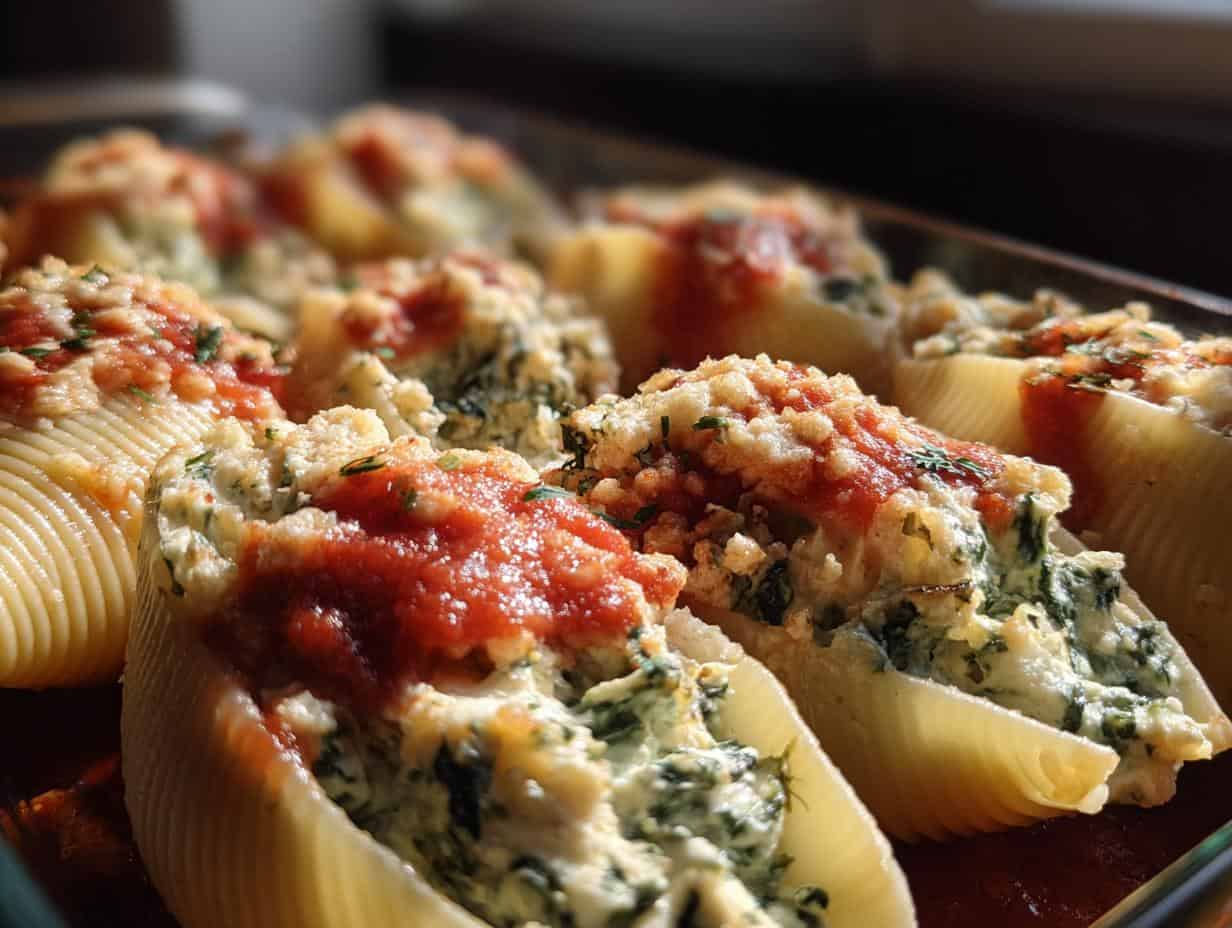 Disgustingly Good Spinach & Ricotta Stuffed Shells Recipe