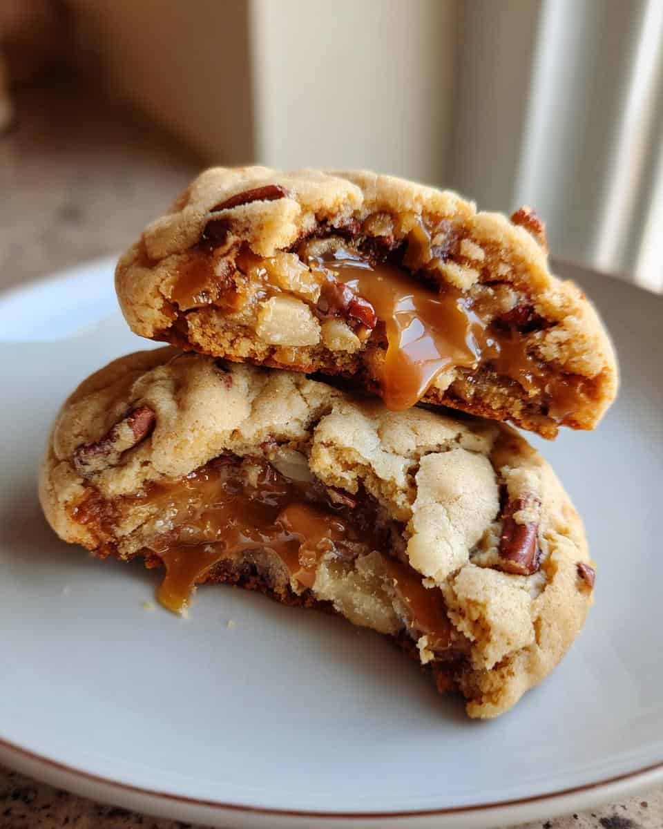 Chewy Turtle Cookies Loaded with Caramel and Pecans - detail 1
