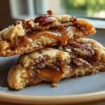Chewy Turtle Cookies Loaded with Caramel and Pecans