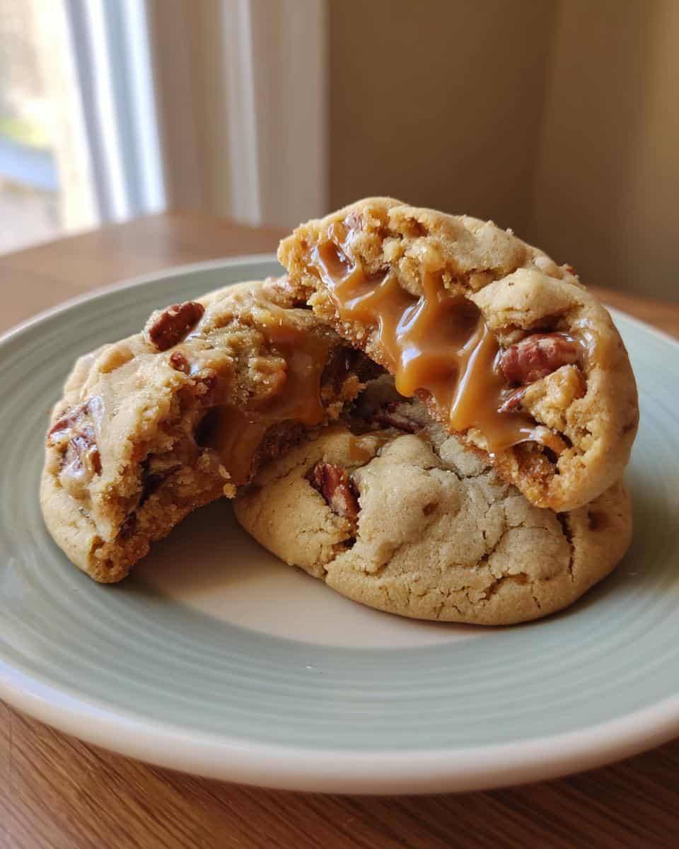 Chewy Turtle Cookies Loaded with Caramel and Pecans - detail 3