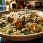 Chicken Orzo with Spinach