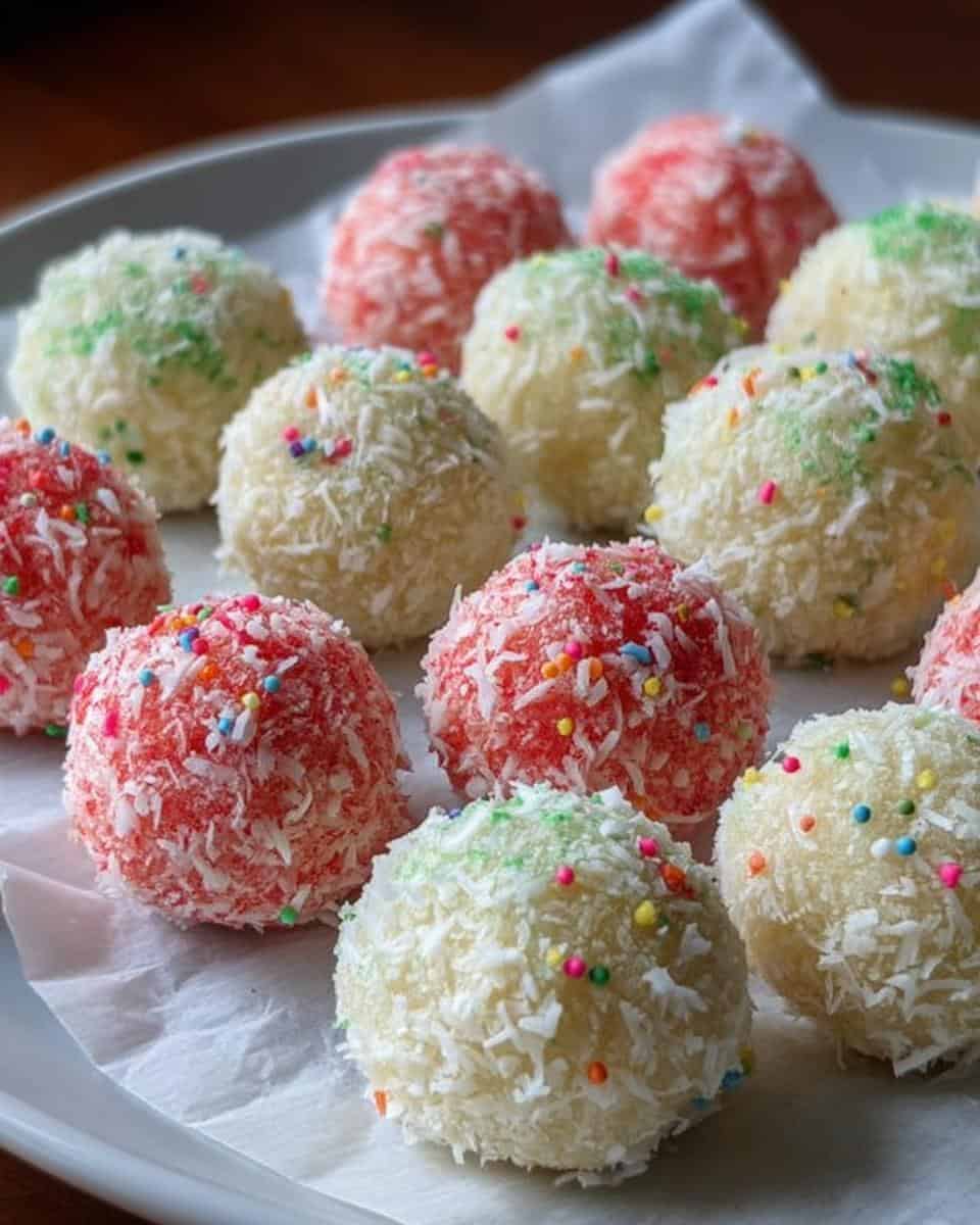 Christmas Coconut Balls - detail 3