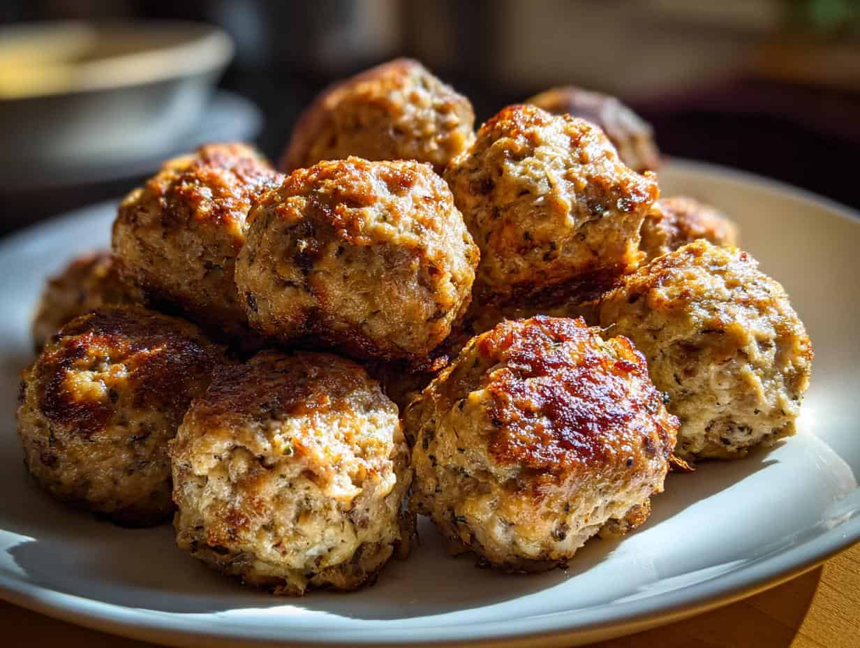 Unbelievably Cozy Turkey and Stuffing Meatballs in 25 Min
