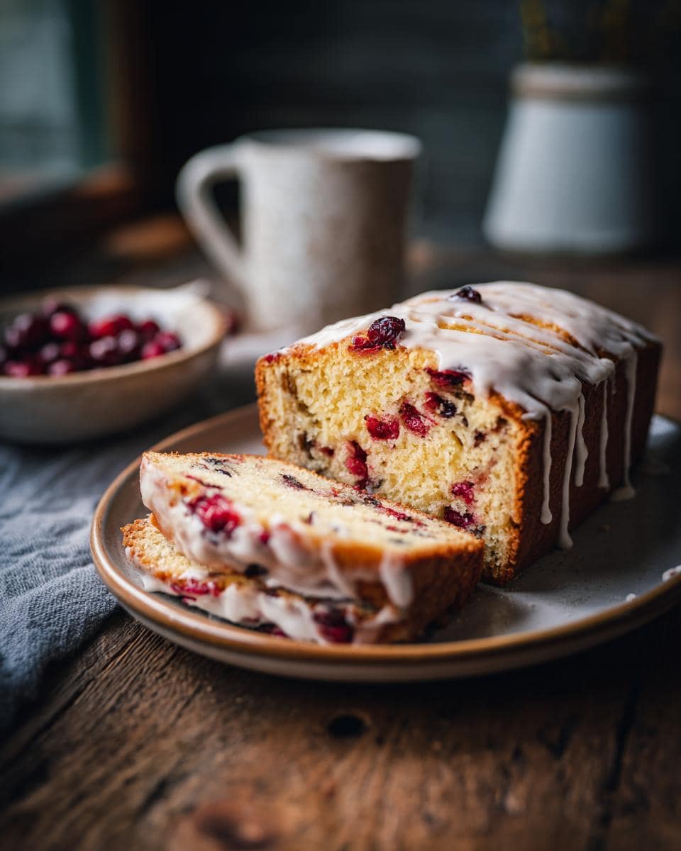 Cranberry Bread with Orange Glaze - detail 1