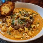 Creamy Parmesan Ditalini Soup with Italian Sausage