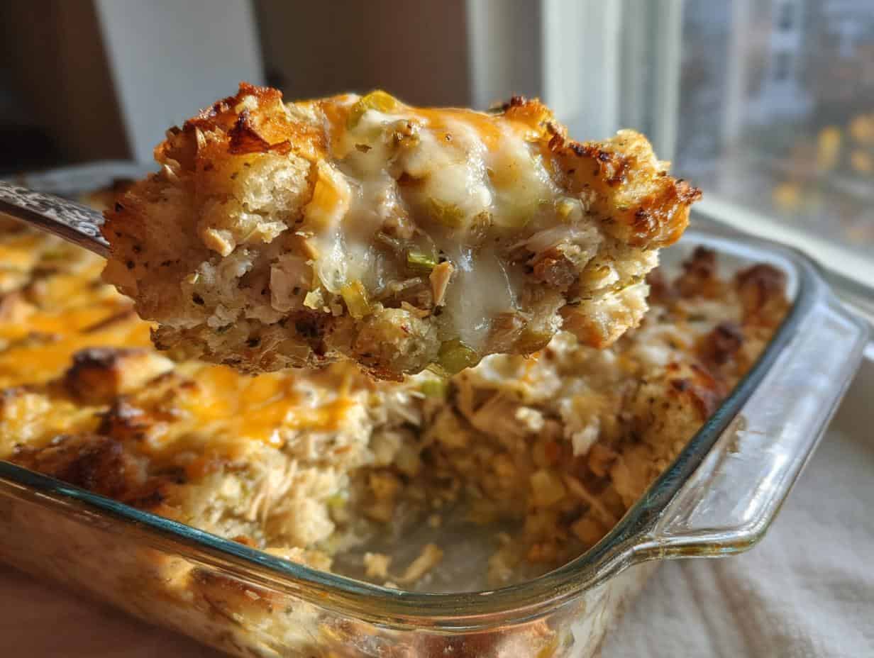Easy Chicken & Stuffing Casserole: Dinner in Just 35 Mins