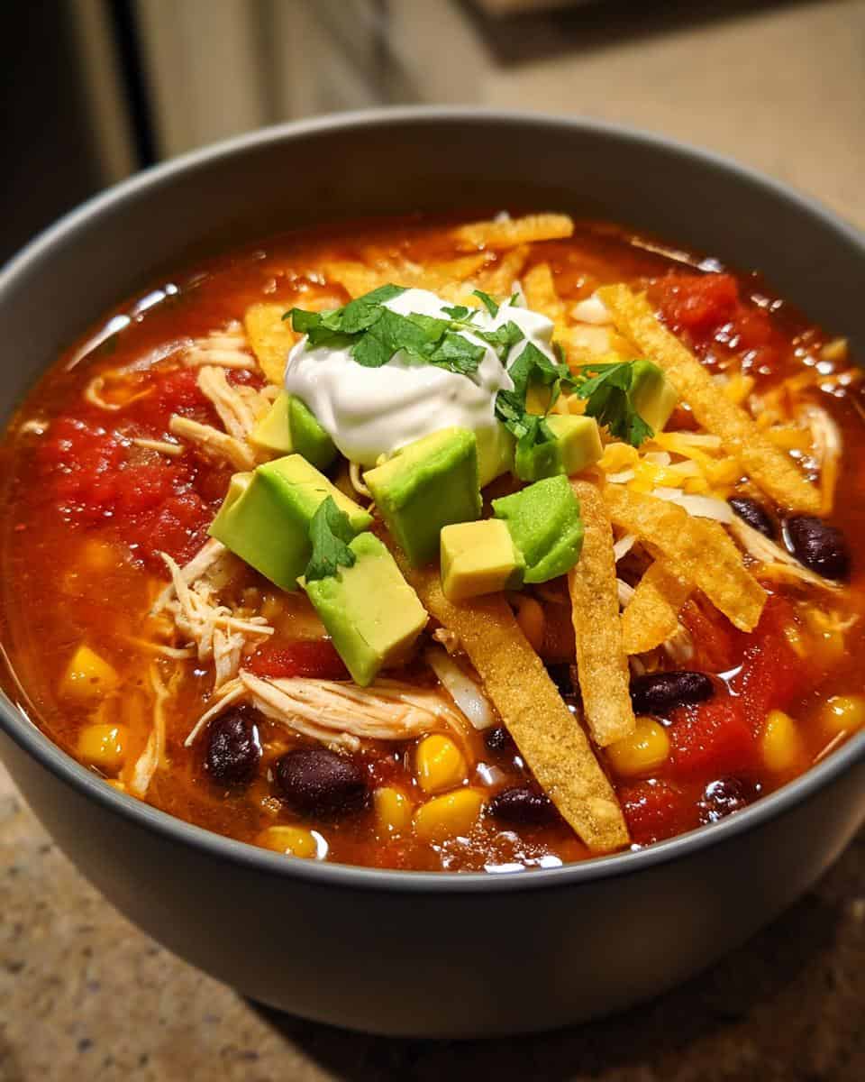 Easy Chicken Tortilla Soup Recipe - detail 1