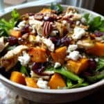 Easy Fall Harvest Salad with Chicken and Sweet Potatoes