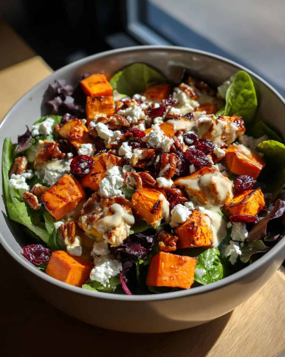 Easy Fall Harvest Salad with Chicken and Sweet Potatoes - detail 3