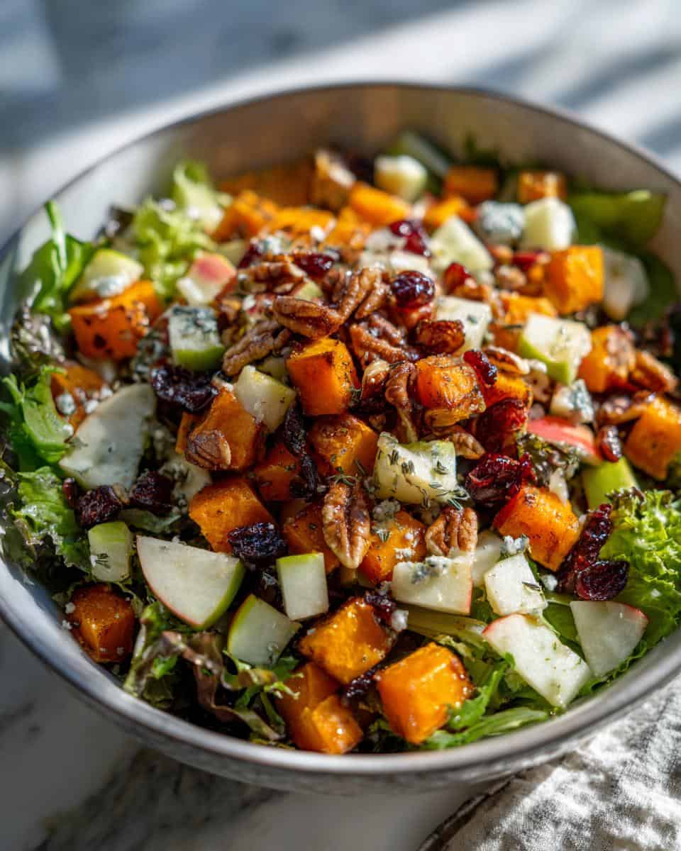 Fall Harvest Salad with Butternut Squash and Apple - detail 1