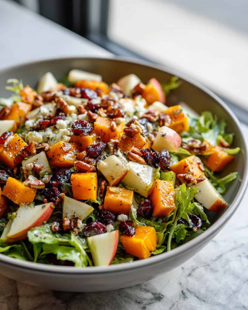 Fall Harvest Salad with Butternut Squash and Apple - detail 2