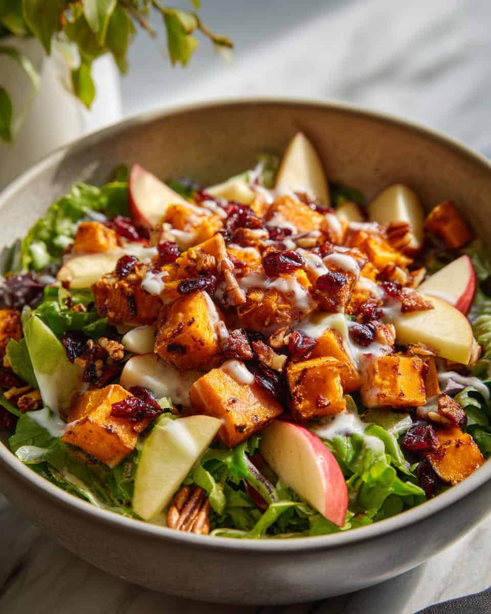 Fall Harvest Salad with Butternut Squash and Apple - detail 3