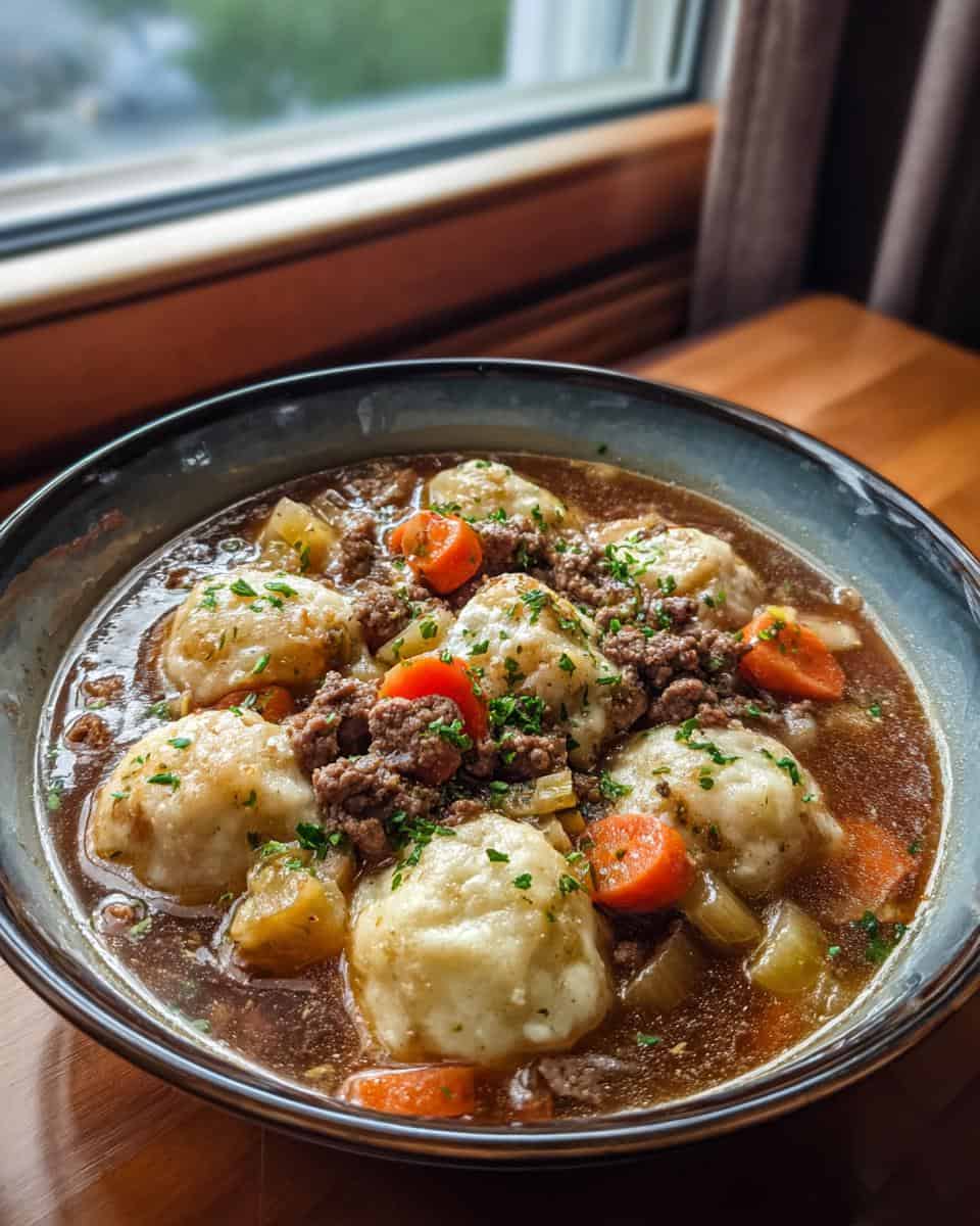 Ground Beef and Dumplings - detail 2