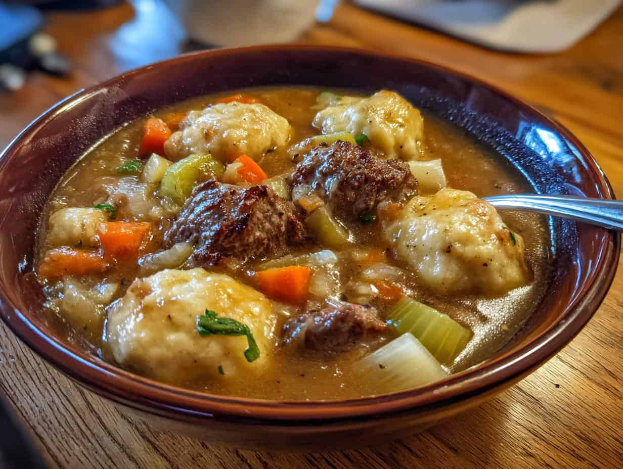 Unbelievably Tasty Ground Beef and Dumplings in 30 Minutes