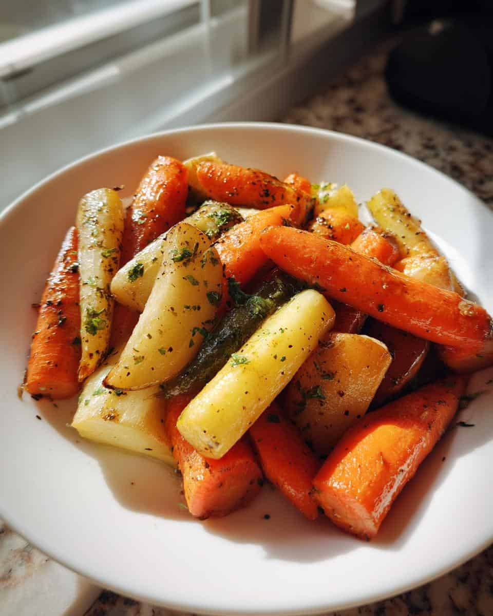 Maple Dijon Roasted Apples & Carrots - detail 1