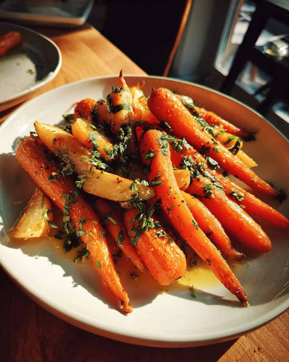 Maple Dijon Roasted Apples & Carrots - detail 2